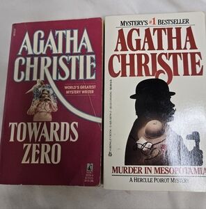 AGATHA CHRISTIE Murder In Mesopotamia‎ and Towards Zero novels mystery books vtg